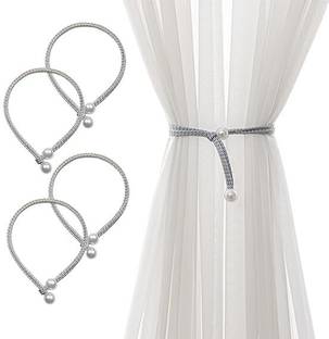 TREXEE Silver Tieback Hook, Tassels, Curtain Hooks, Curtain Rods