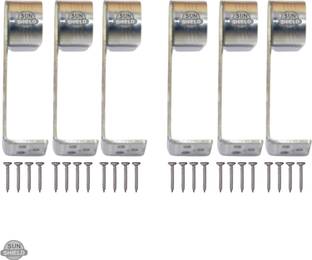 Sun Shield Silver Rod Rail Bracket Metal