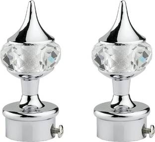 AVLEN Silver Rod Rail Bracket, Curtain Knobs, Tassels, Curtain Rods Metal