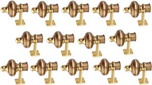 GROWNIX Gold Rod Rail Bracket, Curtain Hooks, Curtain Knobs, Curtain Rods Metal