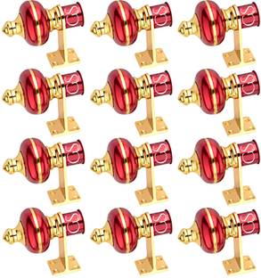 Ghar Sajaawat Red Rod Rail Bracket, Curtain Knobs Metal