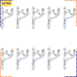 ZAPEX Silver Rod Rail Bracket Metal