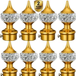 Ghazian Gold Curtain Knobs, Rod Rail Bracket Metal