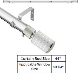 GLOXY Grey, Silver Curtain Hooks, Curtain Knobs, Curtain Rings, Curtain Rods, Rod Rail Bracket, Cord Pull Metal