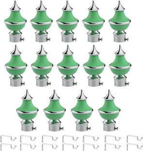 METZO Green Rod Rail Bracket, Curtain Knobs Metal
