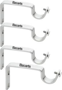 Bzcarts White, Red Rod Rail Bracket, Curtain Knobs, Curtain Hooks Metal