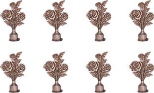 Inkart Brown Curtain Knobs, Rod Rail Bracket Metal