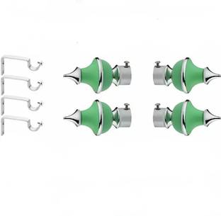 picamax Green Rod Rail Bracket, Curtain Knobs, Curtain Hooks Metal