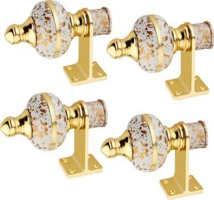 GROWNIX Multicolor Rod Rail Bracket, Curtain Knobs Metal