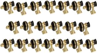 GROWNIX Black, Gold Rod Rail Bracket, Curtain Hooks, Curtain Knobs, Curtain Rods Metal