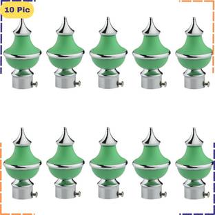 ZAPEX Green Rod Rail Bracket, Curtain Knobs Metal