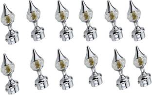 GROWNIX White Curtain Hooks, Curtain Knobs, Curtain Rings, Curtain Rods, Rod Rail Bracket Metal