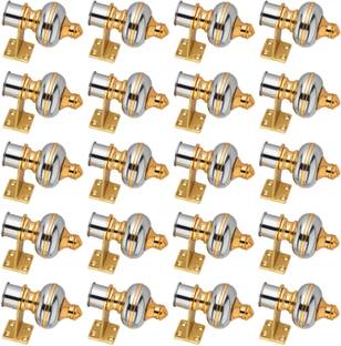 Ghazian Silver, Gold Curtain Knobs, Rod Rail Bracket Metal