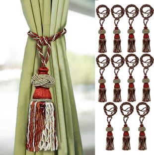 KUBER INDUSTRIES Maroon, Beige Tassels
