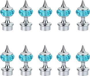 Bzcarts Dark Blue Curtain Knobs Metal