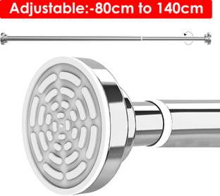 Story@home Silver Curtain Rods Metal