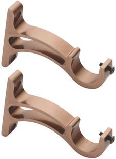 METZO Gold Curtain Knobs, Rod Rail Bracket Metal