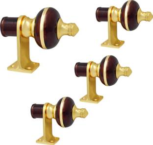 GROWNIX Multicolor, Gold, Maroon Curtain Knobs Metal