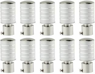 RKOING Silver Curtain Knobs, Rod Rail Bracket Metal