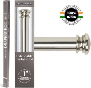 Deco Window Silver Curtain Rods Metal