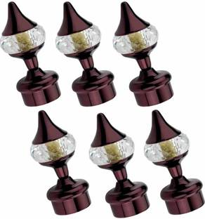 GROWNIX Maroon Rod Rail Bracket, Curtain Hooks, Curtain Knobs, Curtain Rods Metal