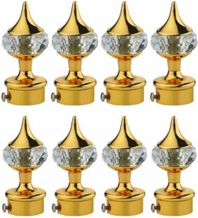 Ghazian Gold Curtain Knobs, Rod Rail Bracket Metal