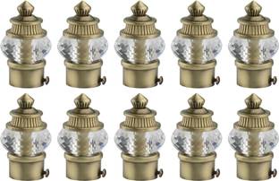 METZO Gold Curtain Knobs, Rod Rail Bracket Metal