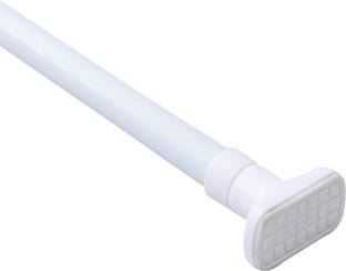 HomeCloud White Curtain Rods Metal