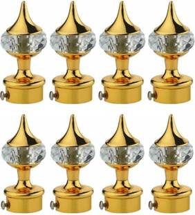 Worldson Gold Rod Rail Bracket, Curtain Knobs Metal