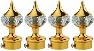 HELENSON Gold Curtain Knobs, Rod Rail Bracket Metal