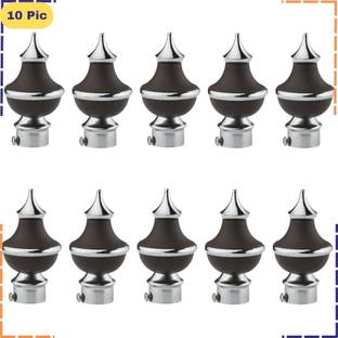 ZAPEX Black Rod Rail Bracket, Curtain Knobs Metal