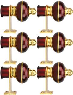 scraftindia Brown Rod Rail Bracket, Curtain Knobs, Curtain Hooks, Curtain Rods, Curtain Rings Metal