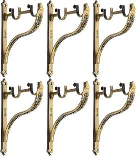 Bzcarts Brown Curtain Hooks, Curtain Knobs, Curtain Rings, Rod Rail Bracket, Curtain Rods Metal