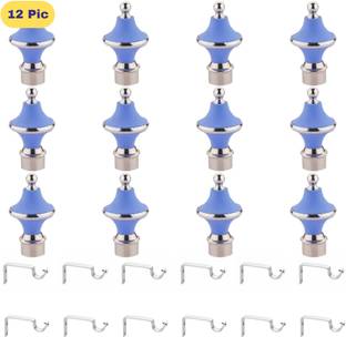 ZAPEX Light Blue Rod Rail Bracket Metal