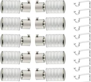 LEEZEN Architectural Hardware White Curtain Hooks, Curtain Knobs, Curtain Rods, Rod Rail Bracket, Tieback Hook Metal