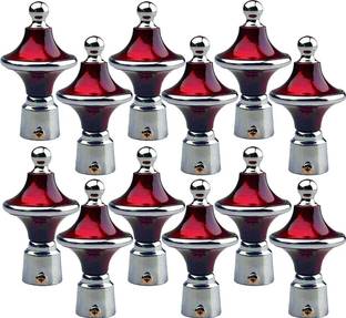 AVLEN Brown Rod Rail Bracket, Curtain Knobs, Tassels, Curtain Rods Metal