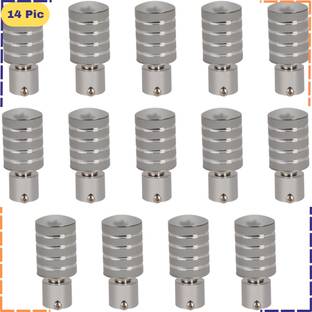 ZAPEX Grey Rod Rail Bracket, Curtain Knobs Metal