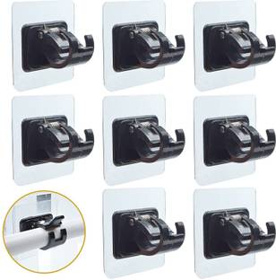 QXORE Black Rod Rail Bracket, Curtain Hooks, Curtain Knobs