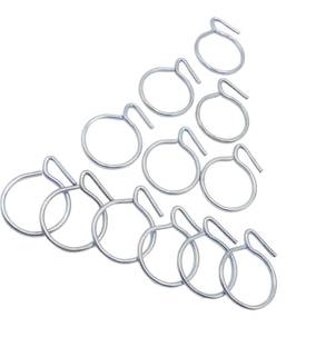 AnEk goods Silver Curtain Rings Metal