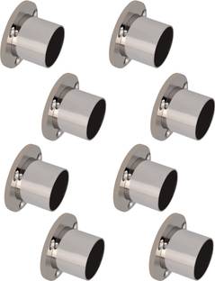 Circle Silver Rod Rail Bracket, Curtain Knobs Metal