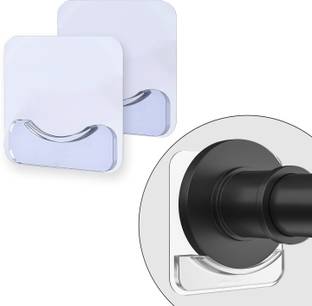 CANWAY White Rod Rail Bracket, Curtain Knobs