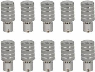 RKOING Grey Rod Rail Bracket, Curtain Knobs Metal