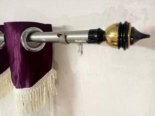 NHDF Black, Gold Curtain Knobs Metal