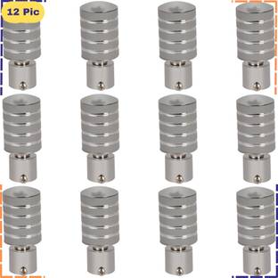 ZAPEX Grey Rod Rail Bracket, Curtain Knobs Metal