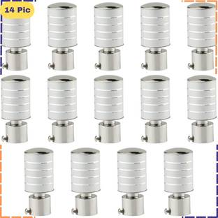 ZAPEX Silver Rod Rail Bracket, Curtain Knobs Metal