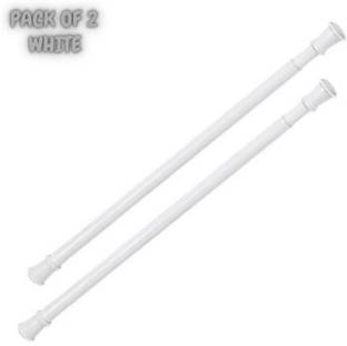 HomeCloud White Curtain Rods Metal