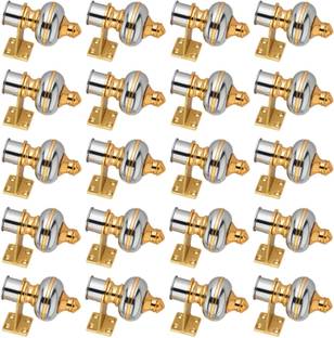 Ghazian Silver, Gold Curtain Knobs, Rod Rail Bracket Metal