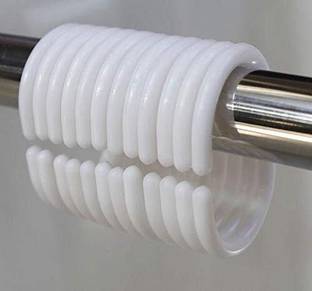 boruz White Curtain Rings, Curtain Hooks Metal