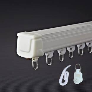 Jangirh White Curtain Rods, Rod Rail Bracket Metal