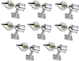 home deco White, Silver Rod Rail Bracket Metal